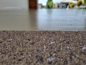 Spray pave & epoxy close up